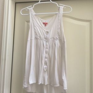 White cotton tank/blouse