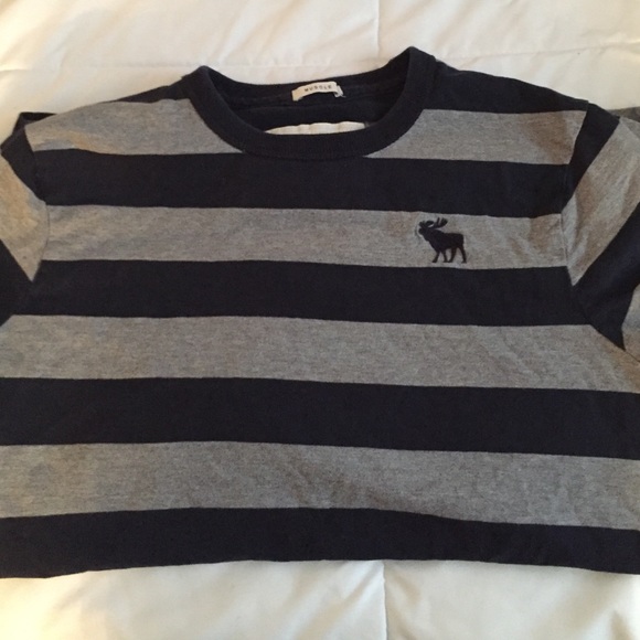 Navy & Grey Stripped Abercrombie Shirt