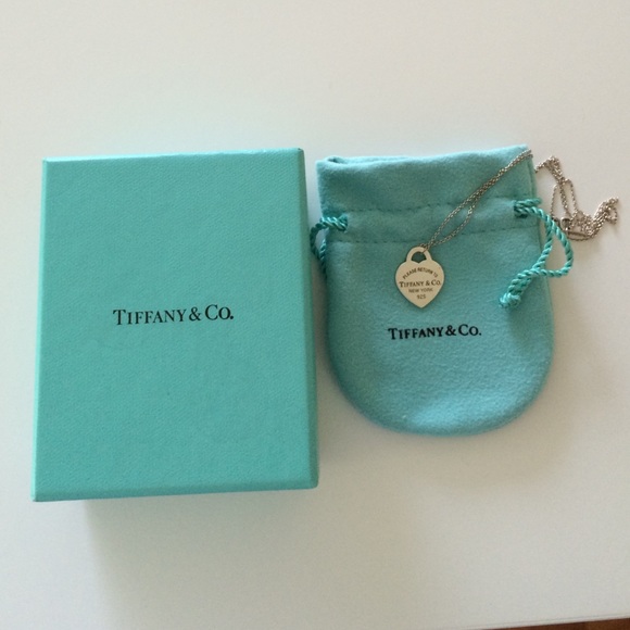 Authentic Tiffany & Co Return Tag Pendant w/ Chain