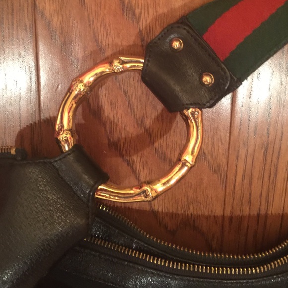 GUCCI LARGE HOBO MONOGRAM BAMBOO LRG - Picture 2 of 4