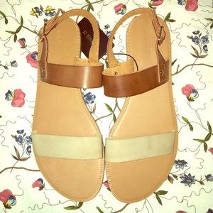 Tan strappy sandals