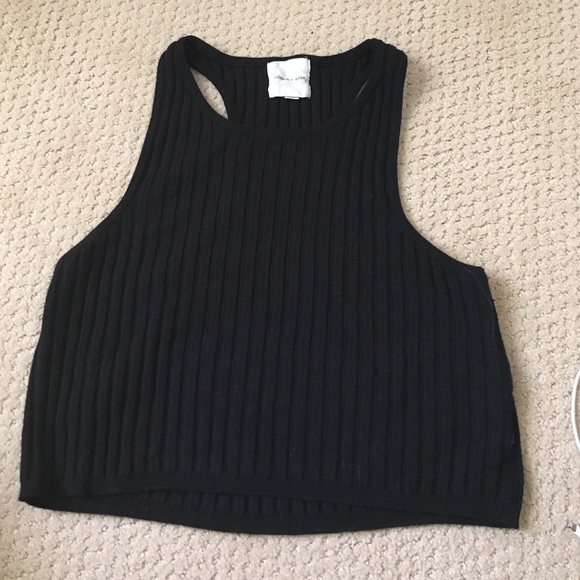 Black knit tank top