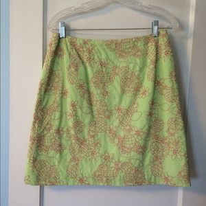 Lilly Pulitzer embroidered miniskirt