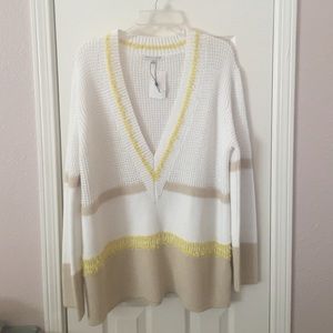 📣 LAST CHANCE!! 📣 Rebecca Minkoff White Colorblock Knit Sweater