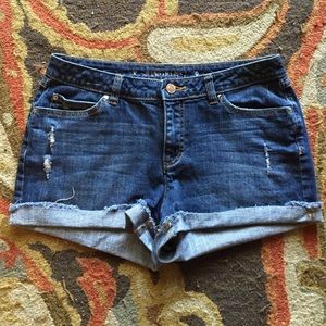 Dark denim shorts
