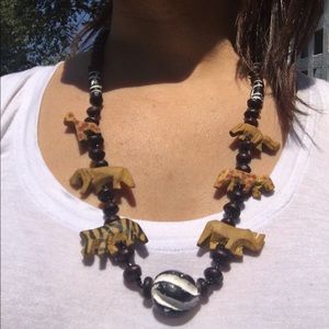 Beautifully Carved Wood Necklace from Africa