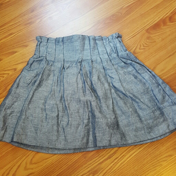 Blue pleated skirt