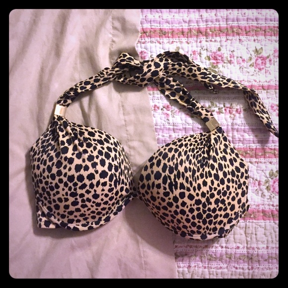 Leopard print bathing suit top!