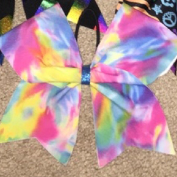 Tie dye cheer bow