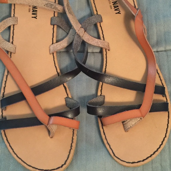 Black and Tan leather sandals