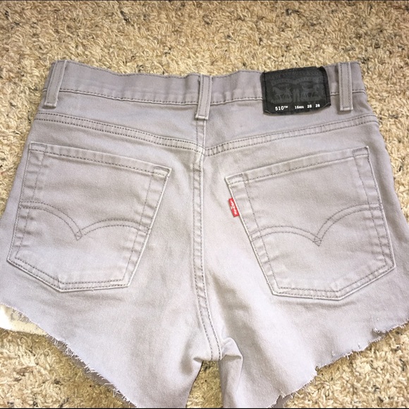 Distressed Grey Levi's Shorts