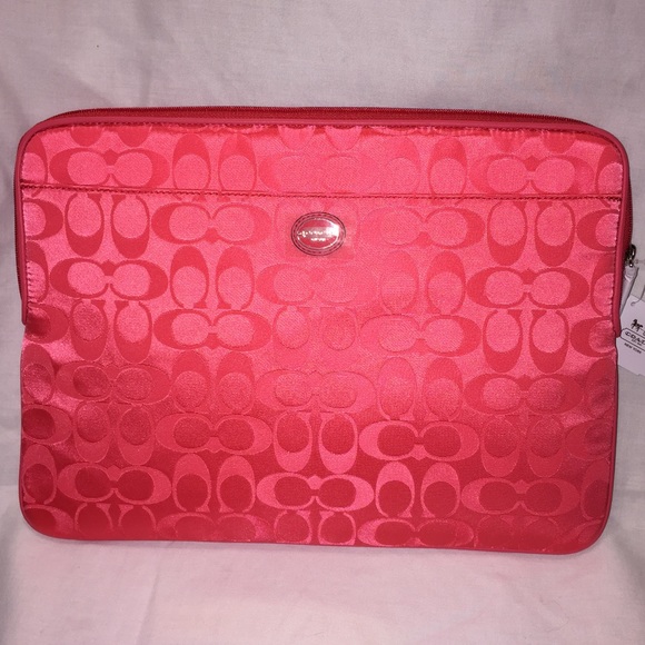 Coach Lap Top Sleeve Pink New