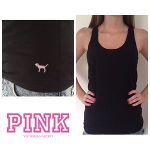 💋Victoria Secrets Pink Black Racer Tank