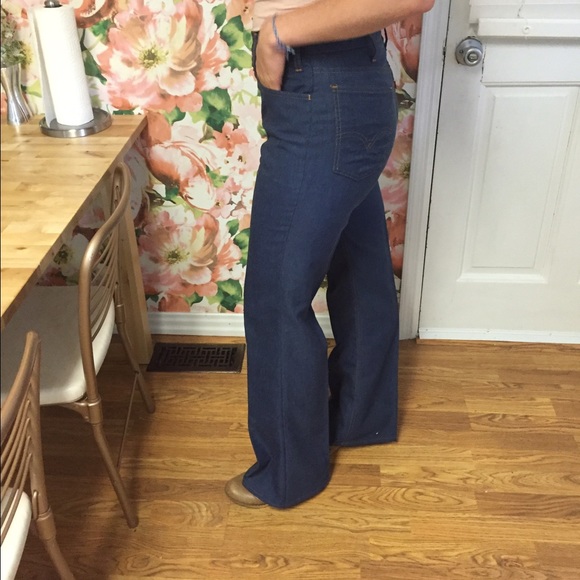 Vintage Levi's. High waisted, flare, dark jeans