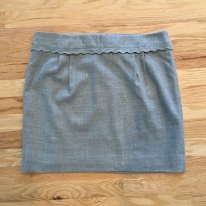 NWT J.Crew Size 14 Grey Wool Mini
