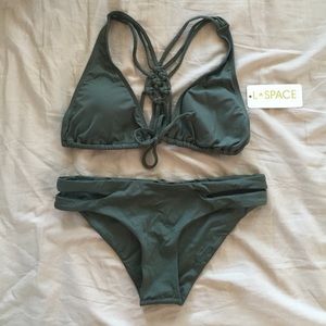 Lspace braided back bikini NWT