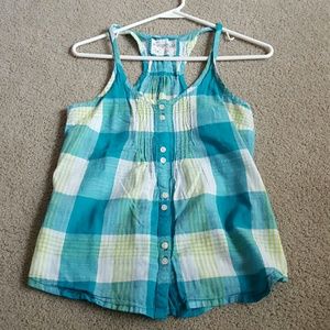 *Donated*Lightweight plaid tank