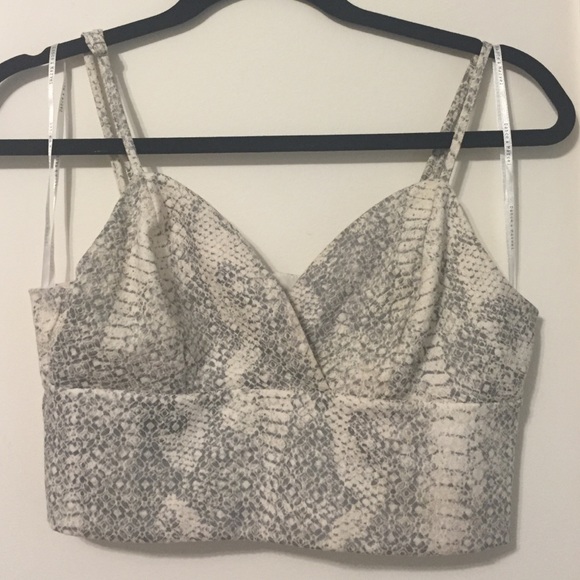 Snakeskin crop top