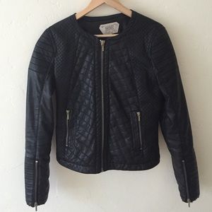 Zara black leather jacket