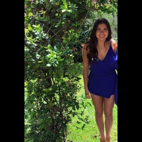 Urban outfitters blue envelope romper