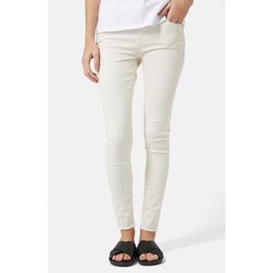 Topshop moto raw edge skinny jeans
