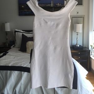 Bebe bandage white dress, NWT