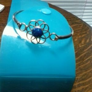 Sterling silver blue stone Mexican bracelet
