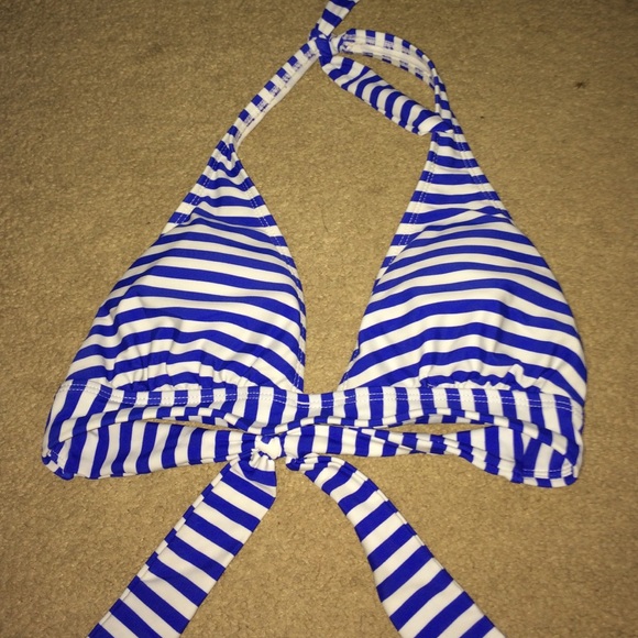 stripped blue bikini top - Picture 1 of 2