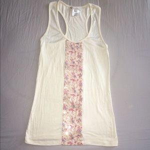 Cute basic tank with a floral sequin twist!