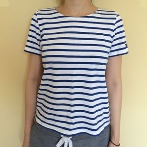J. Crew Saint James Blue Strip T-Shirt