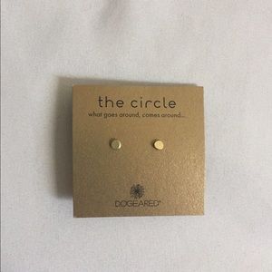 Dogeared circle earrings gold. Authentic.