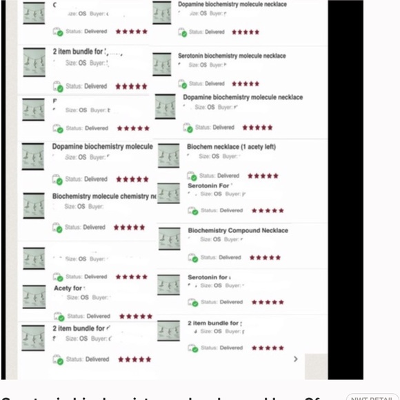 Dopamine neurotransmitter necklace 2 for $20 - Picture 3 of 3