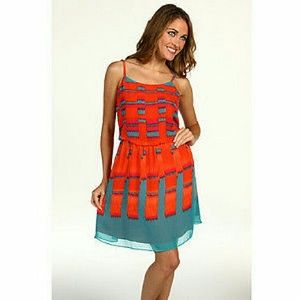 Calvin Klein Jeans Square Ikat Print Spaghetti Stp