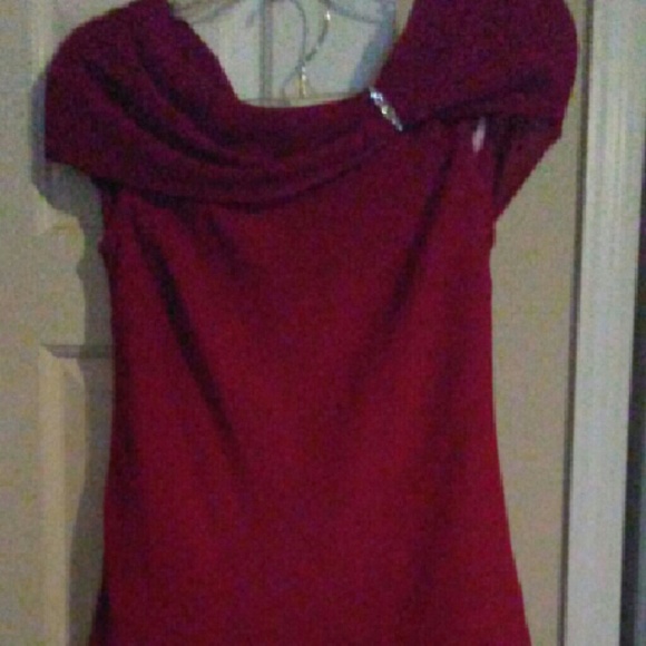 Macy's formal rhinestone blouse and skirt (size 8)