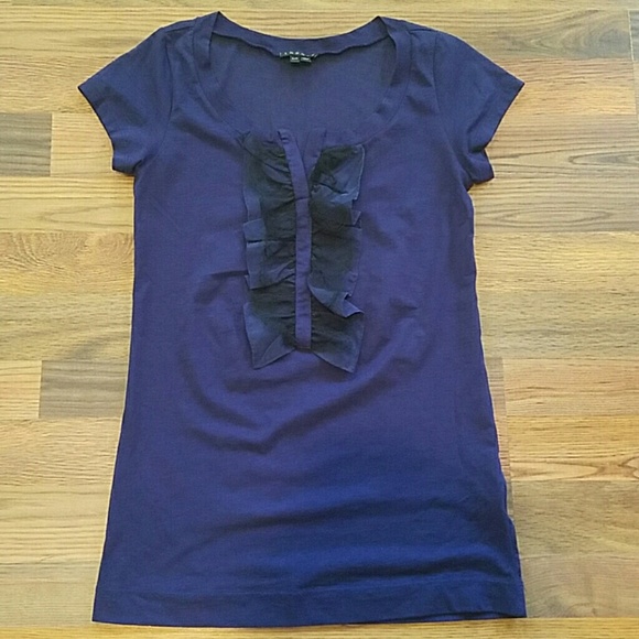 Theory Ruffle Short Sleeve Tee