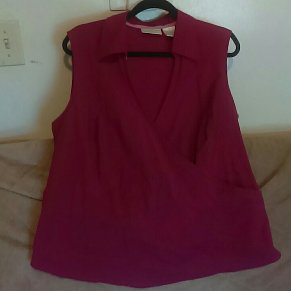 Lightweight red summer blouse