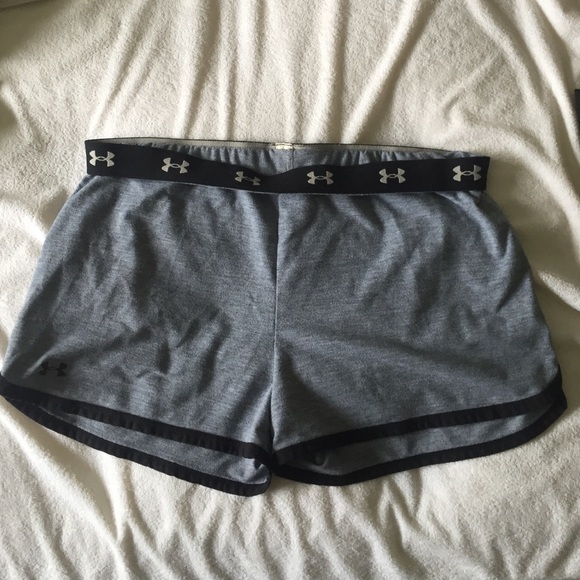 Grey Under Armor running shorts