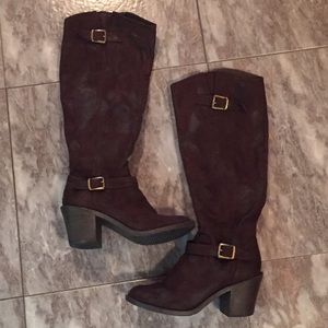 Brown tall boots
