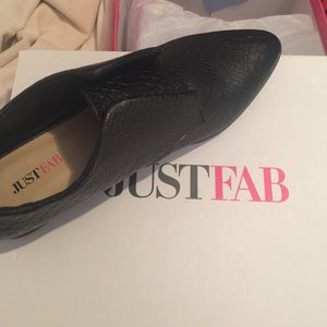 Black justfab loafers