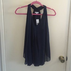 New York & Company Teal Halter Top