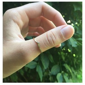 14K filled chevron stacking ring