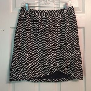 Black and White Patterned Skirt