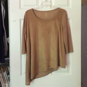 Suede Asymmetrical Shirt
