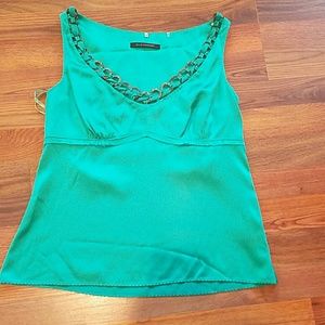 Elie Tahari Green Silk Top