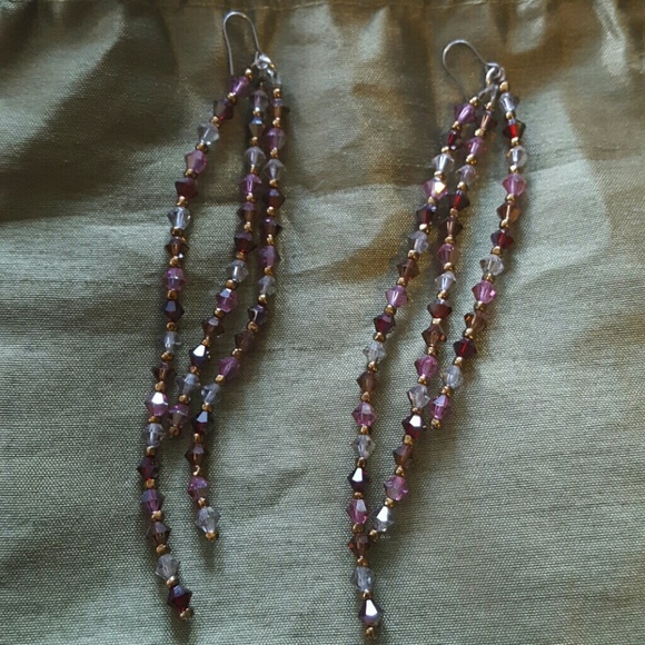 Multicolored Long Bead Earrings