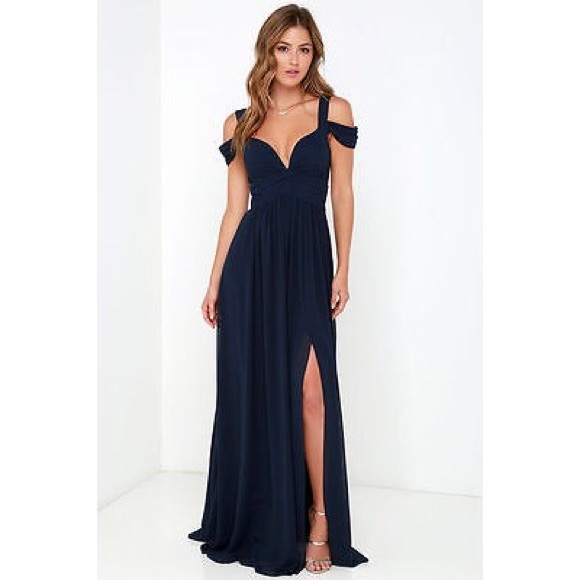Lulu's Navy Blue Long Dress