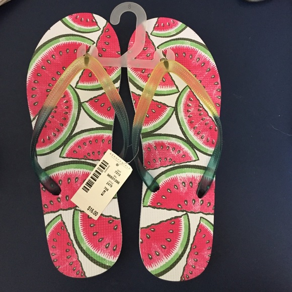 NWT watermelon flip flops womens 8