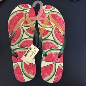 NWT watermelon flip flops womens 8