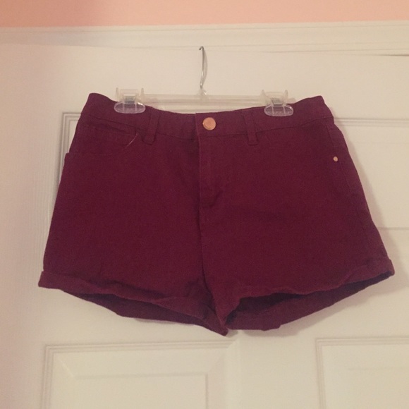 Burgundy shorts from refuge