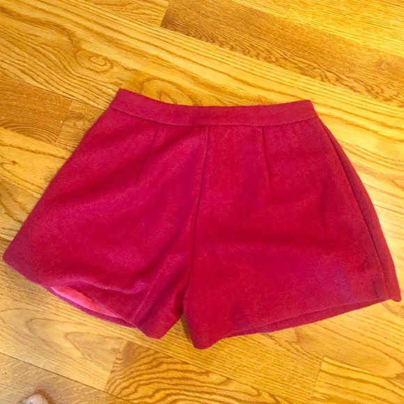 Red flare shorts - Picture 1 of 1